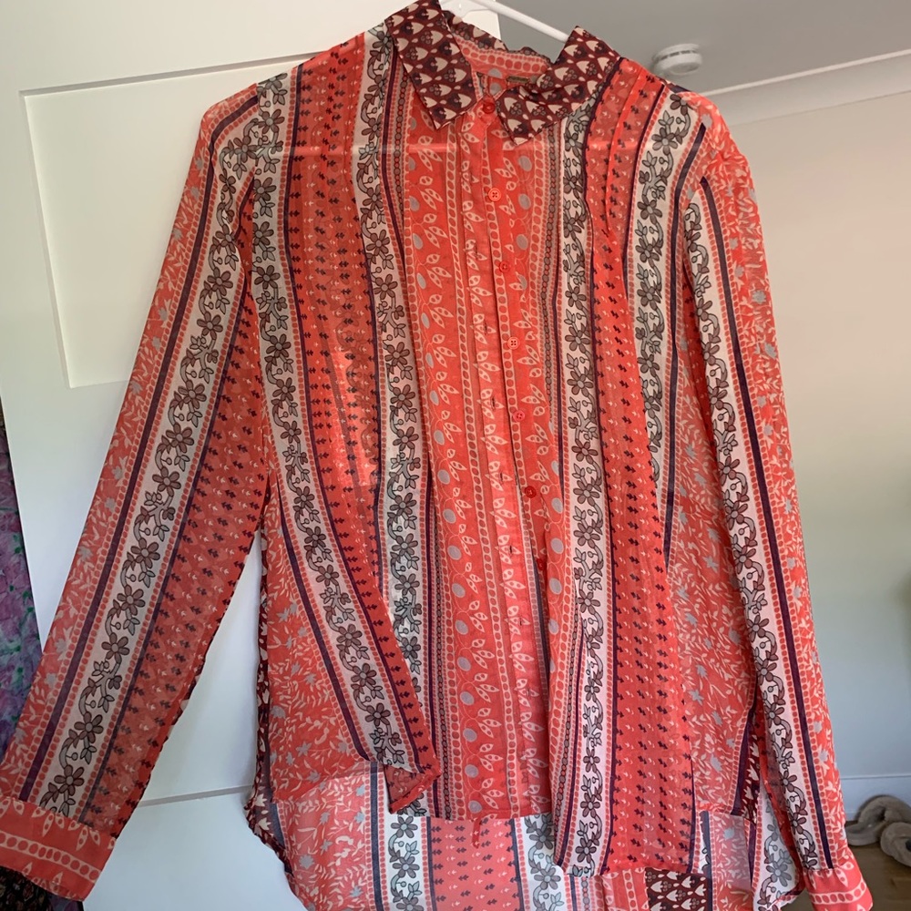 Free people button down blouse size small